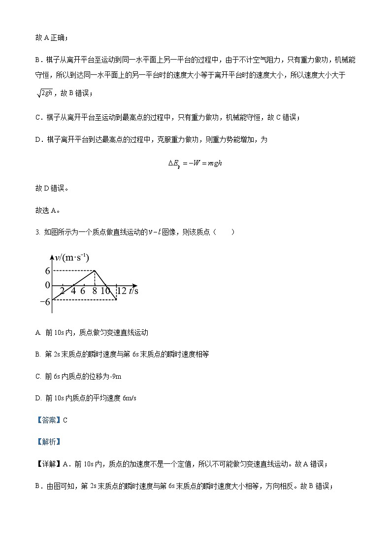 2022-2023学年湖南省祁东县育贤中学高三上学期第一次月考物理试题含解析第3页
