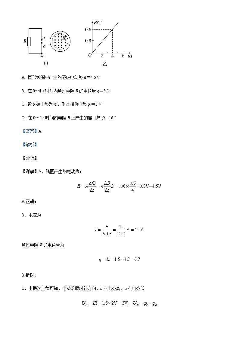 2022届黑龙江省哈尔滨市黑龙江省实验中学高三（上）第六次月考理综物理含答案 试卷03