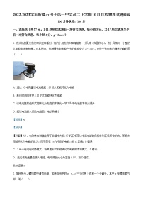 2022-2023学年新疆石河子第一中学高二上学期10月月考物理试题含解析