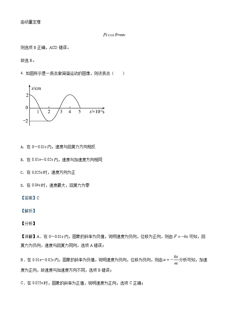 2021-2022学年北京市昌平区新学道临川学校高二（下）期中物理试题（北京班）含解析03