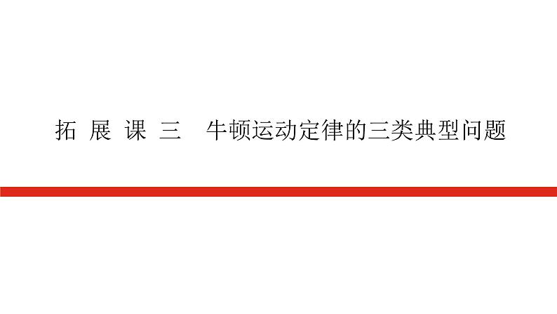 拓 展 课 三  牛顿运动定律的三类典型问题第1页
