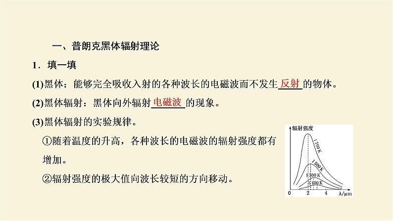 新人教版高中物理选择性必修第三册第四章原子结构和波粒二项性第12节普朗克黑体辐射理论光电效应课件02