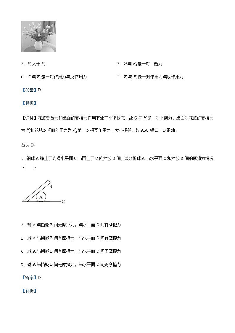 2021-2022学年云南省瑞丽市第一民族中学高一（下）3月月考物理试题含解析02