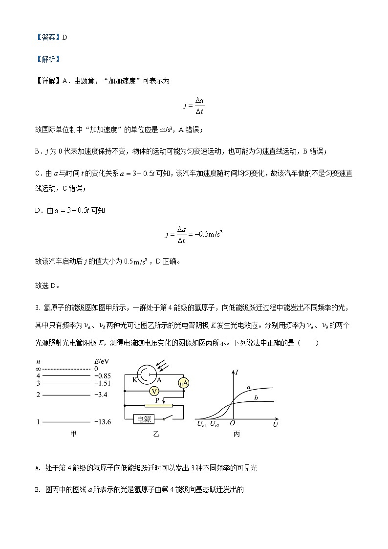 2021-2022学年陕西省西乡县第一中学高三（下）考前仿真模拟演练理综物理试题含解析03