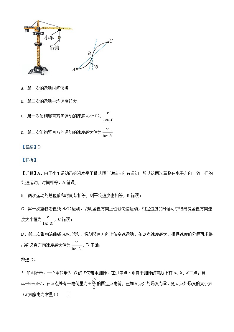 2021-2022学年湖南省长沙市南雅中学高一（下）5月限时训练物理试题含解析02