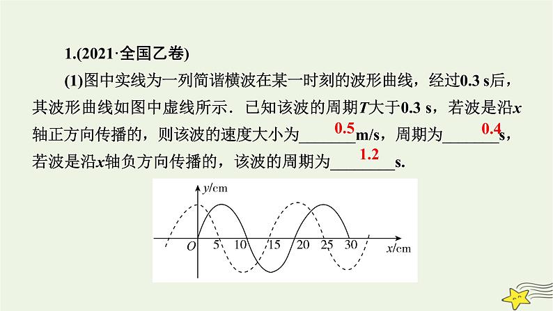 高考物理二轮复习第1部分专题突破方略专题8振动与波光学课件05