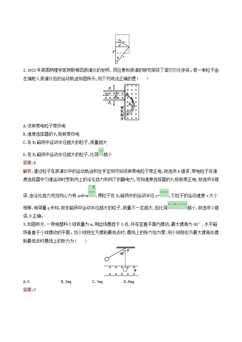 人教版高考物理二轮复习专题能力训练10带电粒子在组合场复合场中的运动含答案02
