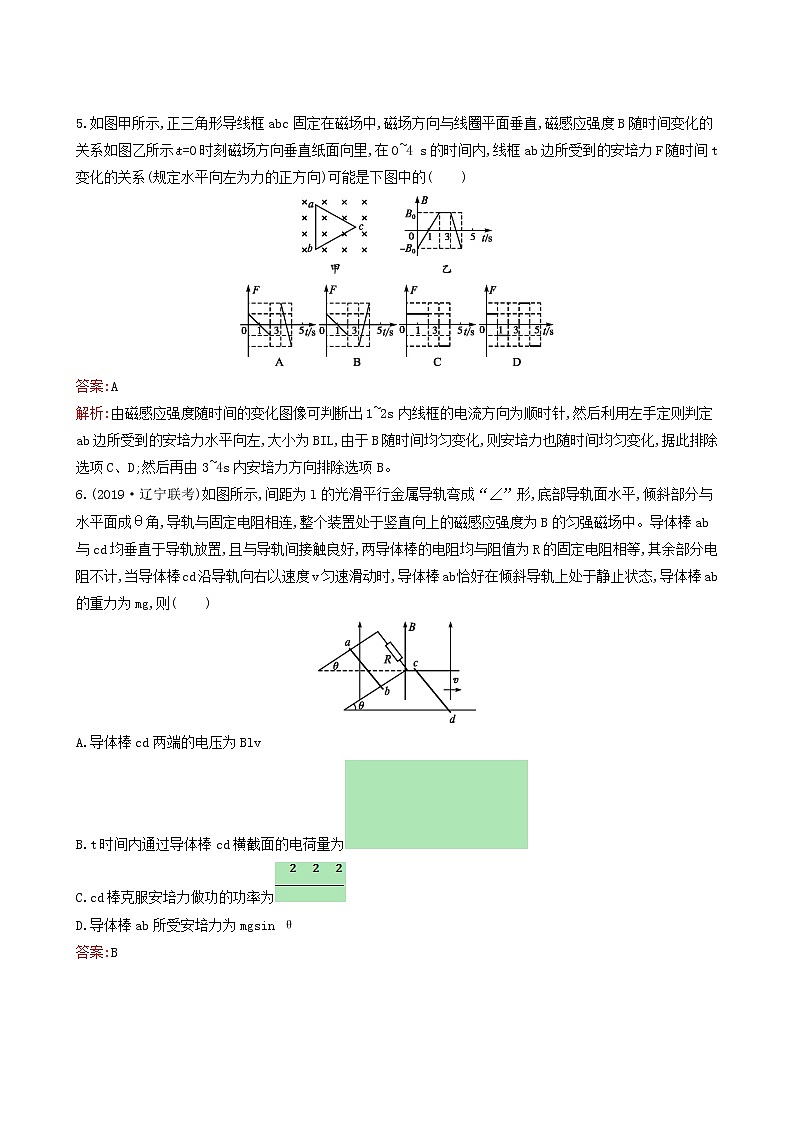 人教版高考物理二轮复习专题能力训练12电磁感应及综合应用含答案第3页