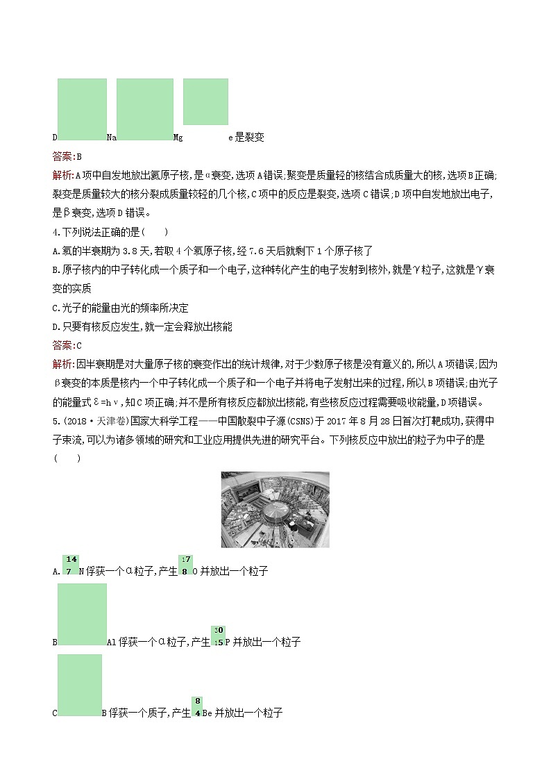 人教版高考物理二轮复习专题能力训练13近代物理含答案第2页