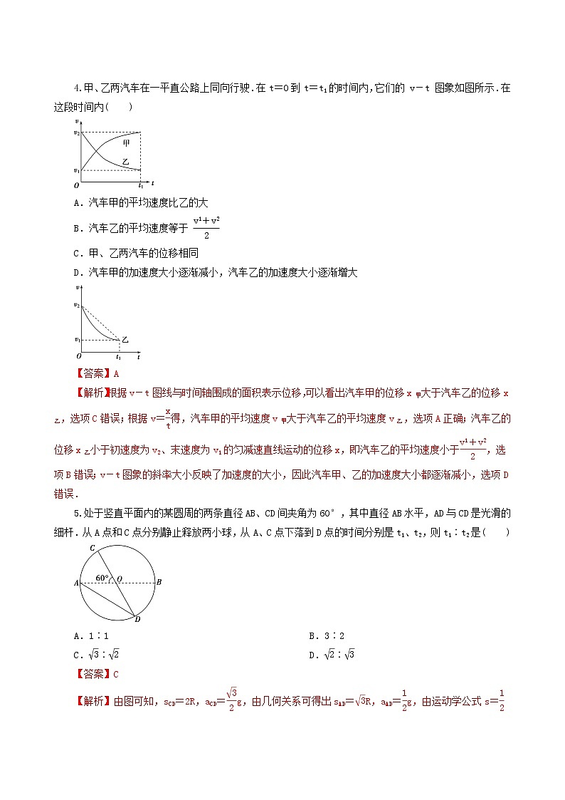 人教版高考物理二轮复习核心考点专项突破力与直线运动含答案第2页