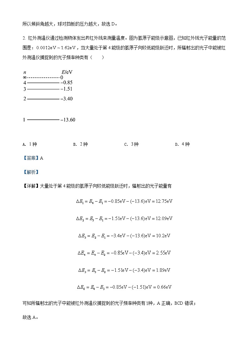 2022届重庆市第八中学高三（下）冲刺物理试题（四）含解析第2页