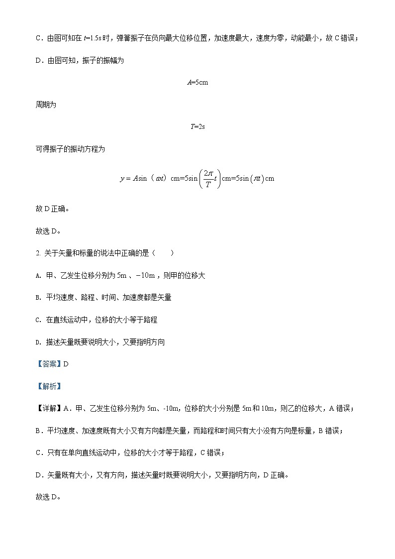 2021-2022学年辽宁省大连市辽宁师范大学附属中学高二（下） 5月模块考试物理试题含解析第2页