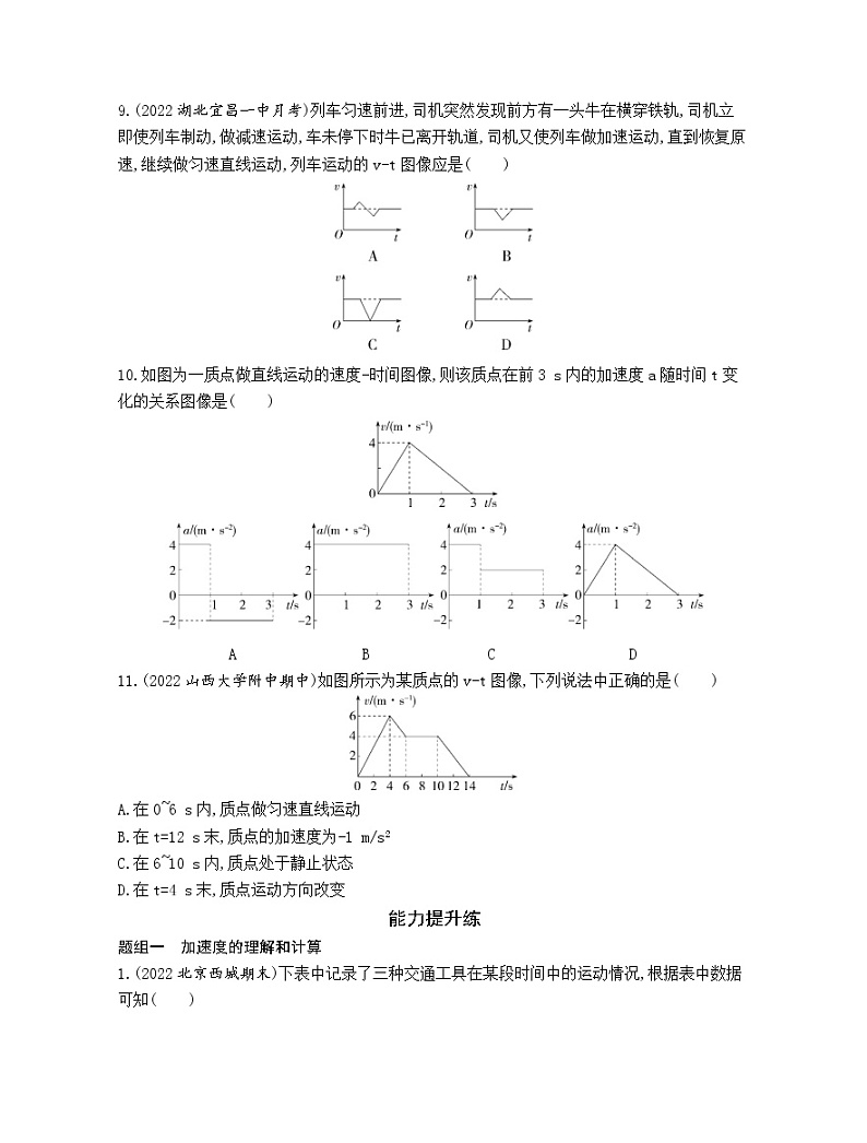 1.4速度变化快慢的描述——加速度随堂测验第3页