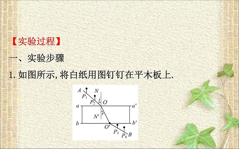 2022-2023年高考物理一轮复习 测定玻璃的折射率课件第4页