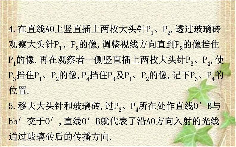 2022-2023年高考物理一轮复习 测定玻璃的折射率课件第6页