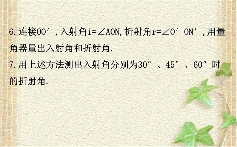 2022-2023年高考物理一轮复习 测定玻璃的折射率课件第7页