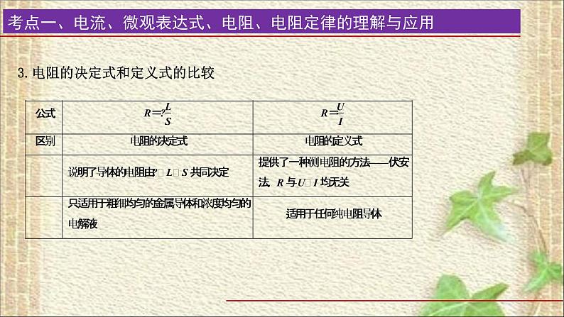 2022-2023年高考物理一轮复习 恒定电流（1）课件03