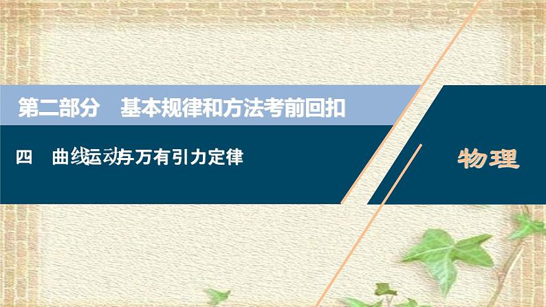 2022-2023年高考物理一轮复习 曲线运动与万有引力定律课件第1页