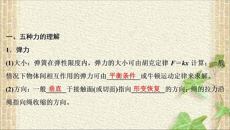 2022-2023年高考物理一轮复习 力与物体的平衡 (3)课件02