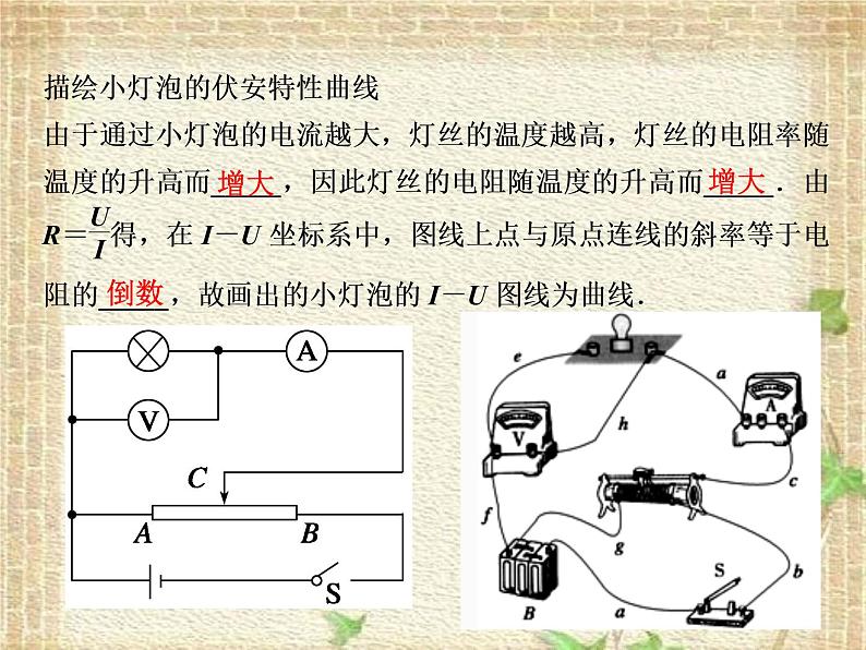 2022-2023年高考物理一轮复习 描绘小灯泡的伏安特性曲线课件第4页