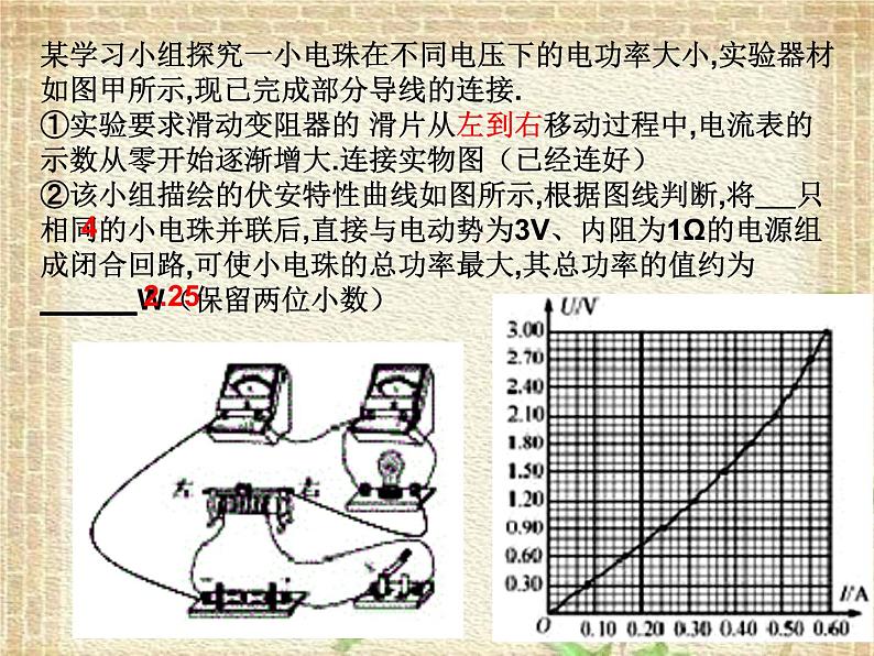 2022-2023年高考物理一轮复习 描绘小灯泡的伏安特性曲线课件第5页