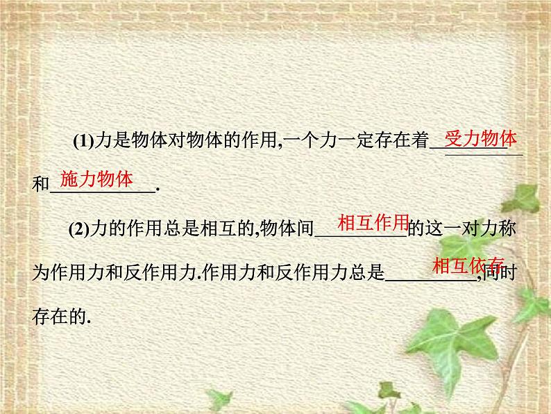 2022-2023年高考物理一轮复习 牛顿第三定律课件01