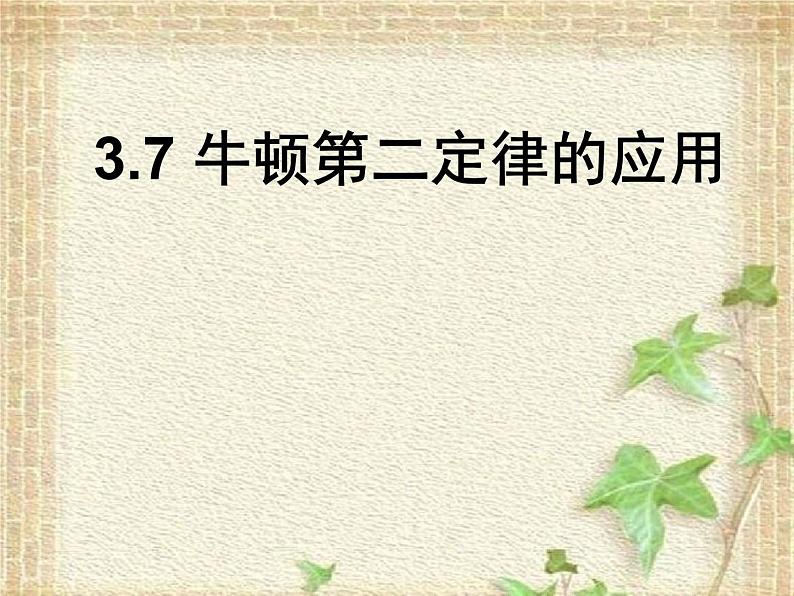 2022-2023年高考物理一轮复习 牛顿第二定律图像 极值课件01