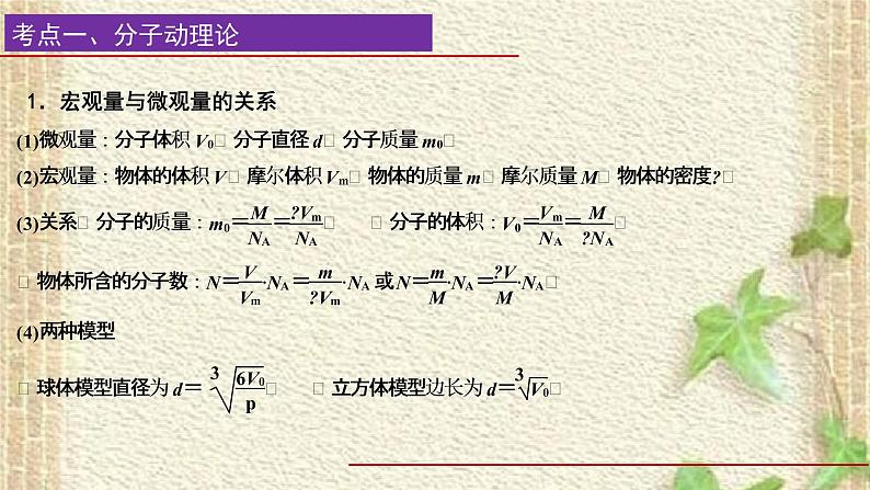 2022-2023年高考物理一轮复习 热学综合课件第2页