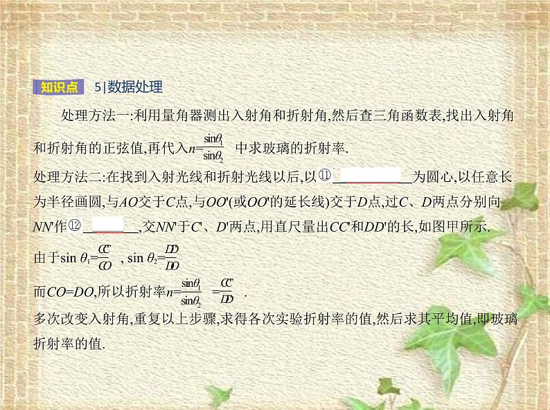 2022-2023年高考物理一轮复习 实验_测定玻璃的折射率课件第4页