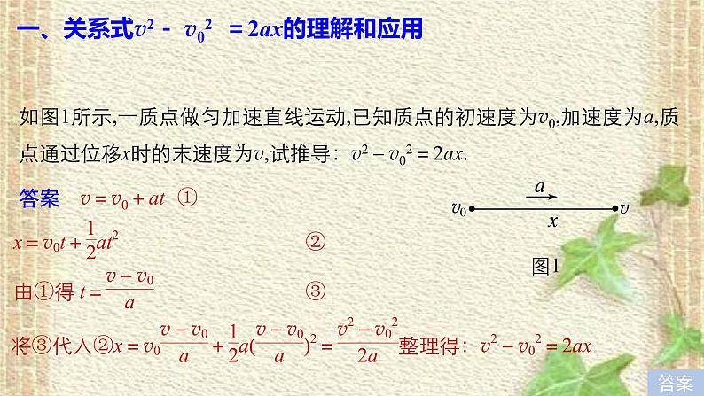 2022-2023年高考物理一轮复习 匀变速直线运动的速度与位移的关系 (2)课件第5页