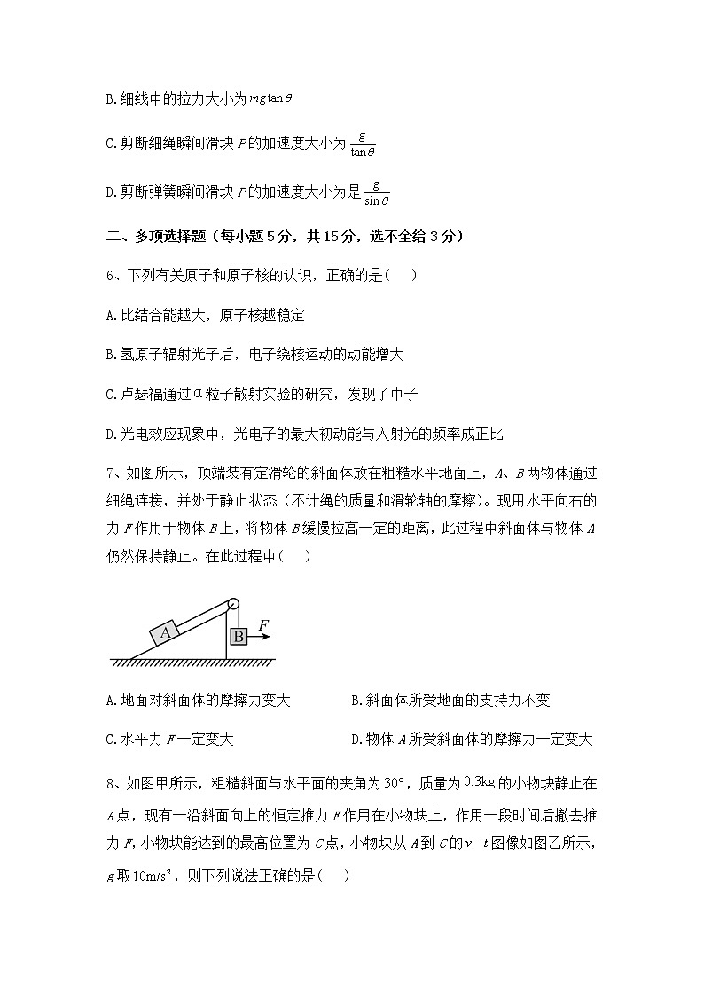 天津市八校联考2022-2023学年高三上学期期中考试物理试题第3页