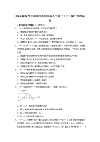 2022-2023学年黑龙江省哈尔滨市第九中学校高一上学期11月月考 物理