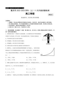 2022-2023学年重庆市缙云教育联盟高三上学期11月月度质量检测 物理 （PDF版）