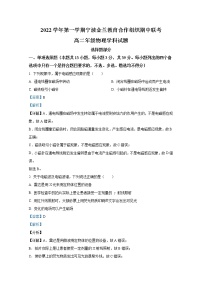 浙江省宁波市金兰教育合作组织2022-2023学年高二物理上学期期中联考试题（Word版附解析）