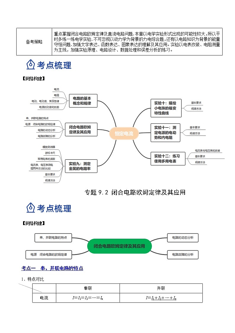 【备战2023高考】物理总复习——9.2《闭合电路欧姆定律及其应用》讲义（解析版）（全国通用）第2页