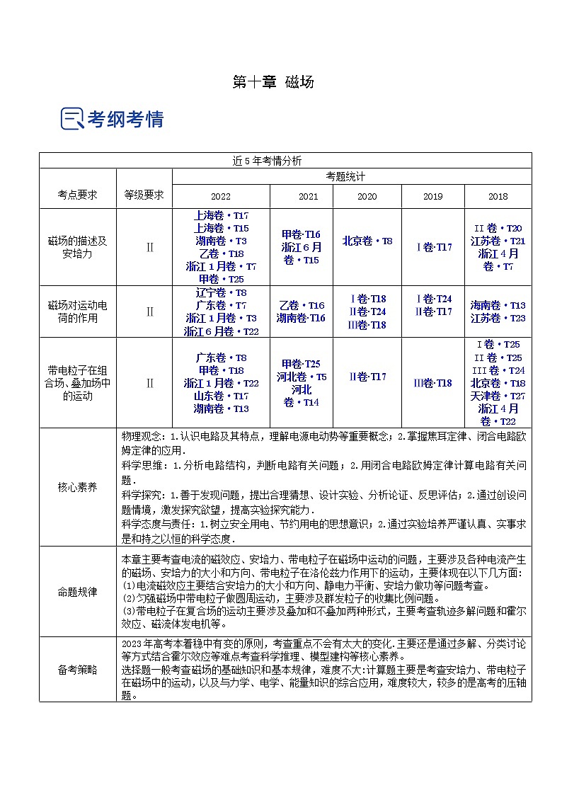 【备战2023高考】物理总复习——10.3《带电粒子在组合场、叠加场中的运动》讲义（原卷版）（全国通用）第1页