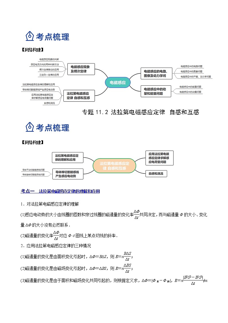 【备战2023高考】物理总复习——11.2《法拉第电磁感应定律自感和互感》讲义（全国通用）02