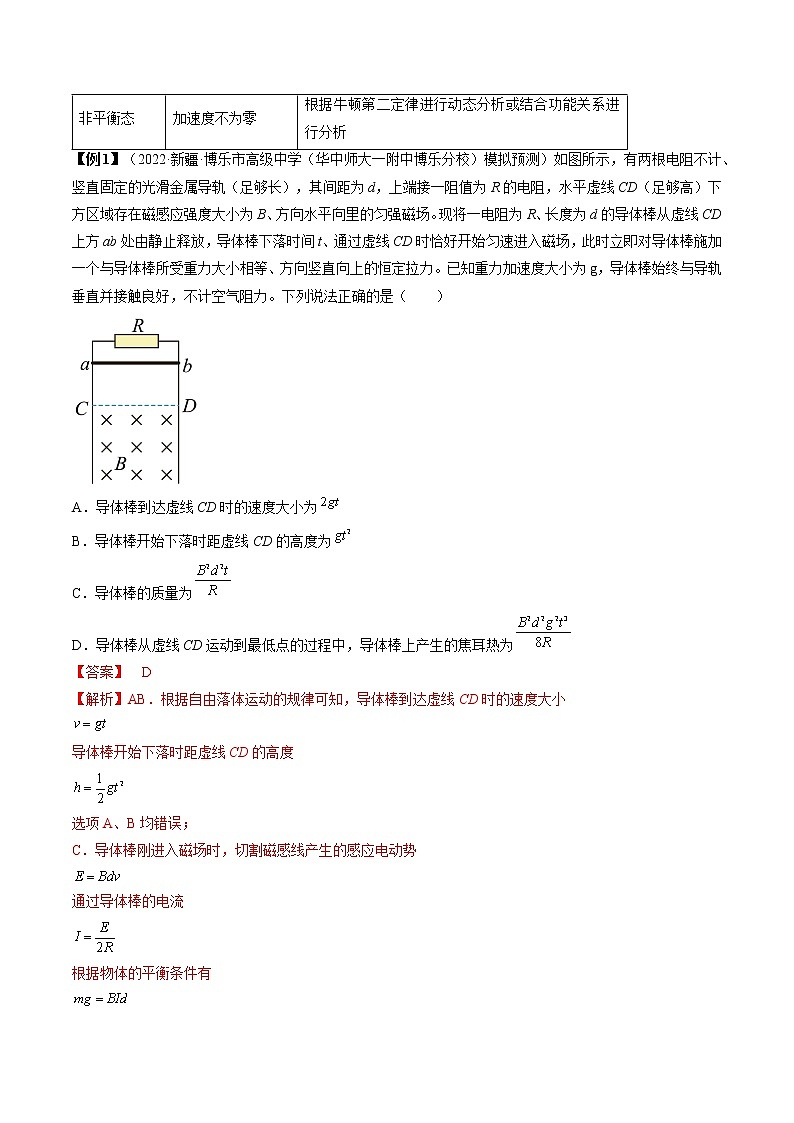 【备战2023高考】物理总复习——专题13.4《电磁感应中的动力学问题、能量问题和动量观点在电磁感应中的应用》讲义（新教材新高考通用）02