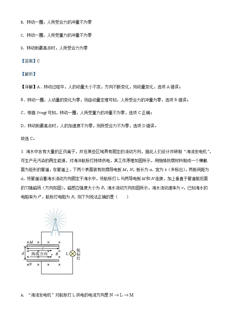 2021-2022学年湖南省长沙市长郡中学高二（下）四校联考模拟物理试题含解析第2页