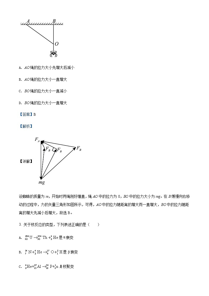 2021-2022学年海南省海口市海南中学高三（下）第九次月考物理试题含解析第2页