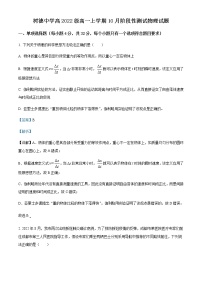 2022-2023学年四川省成都市树德中学高一上学期10月阶段性测试物理试题含解析