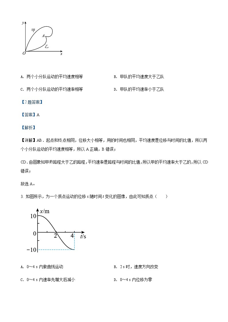 2021-2022学年西藏拉萨那曲高级中学高一（下）入学检测物理试题含解析第2页