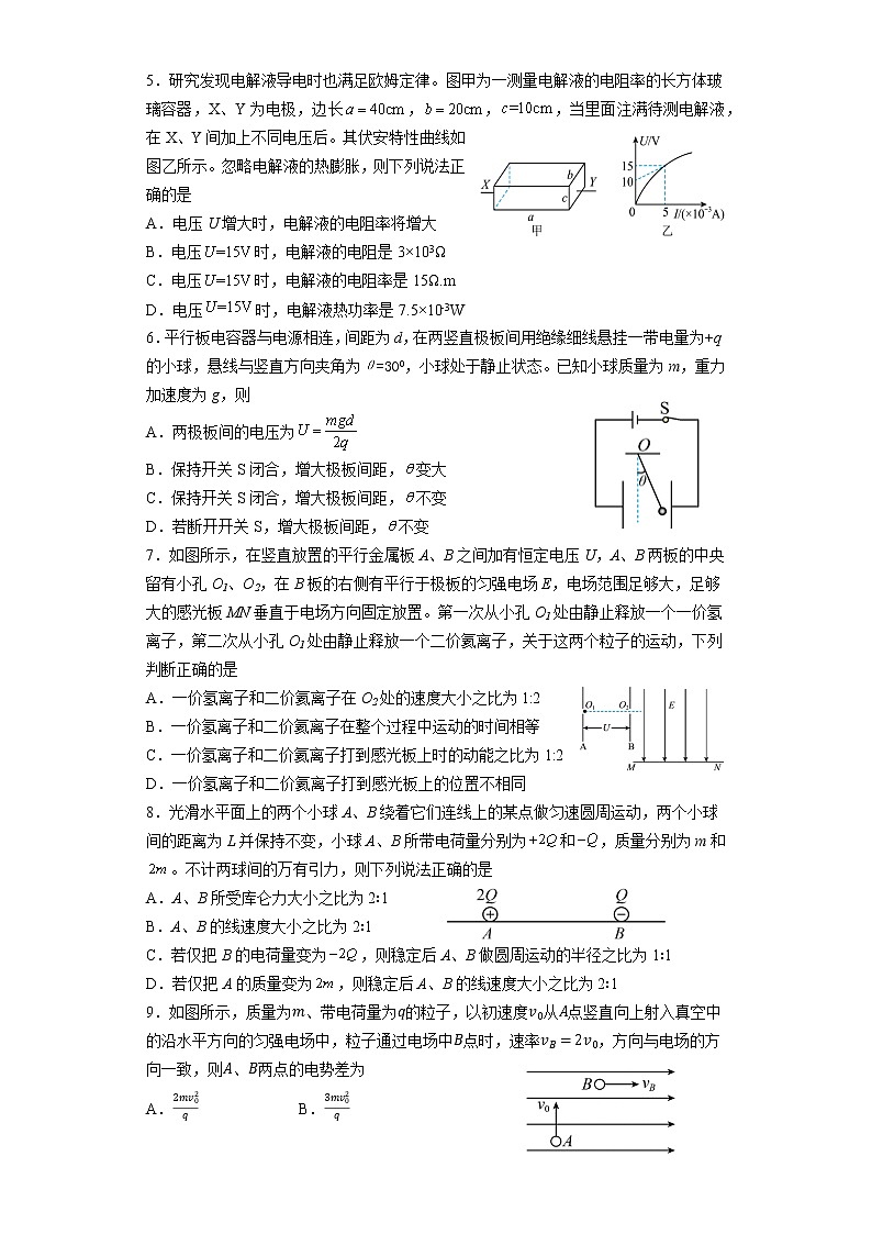 物理试卷四川省成都外国语学校2022-2023高二上学期期中考试02