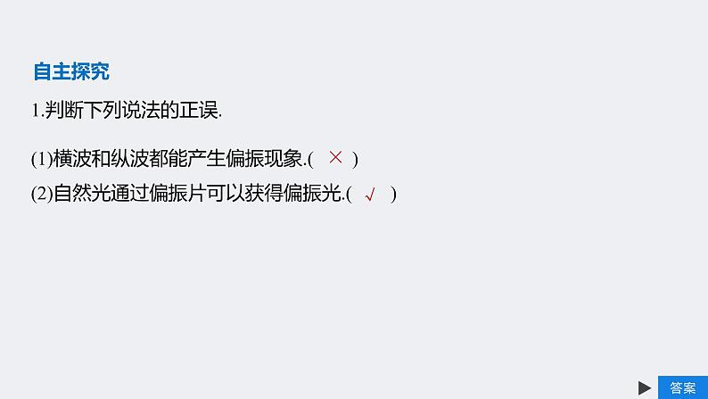 人教版选修必修一4.6 《光的偏振》课件----2021-2022学年上学期高二第5页