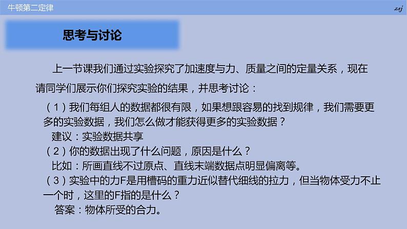 高中物理人教版（2019）必修第一册4.3 牛顿第二定律 课件03