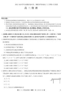 2022-2023学年安徽省池州市、铜陵市等5地高三上学期11月质量检测 物理 PDF版