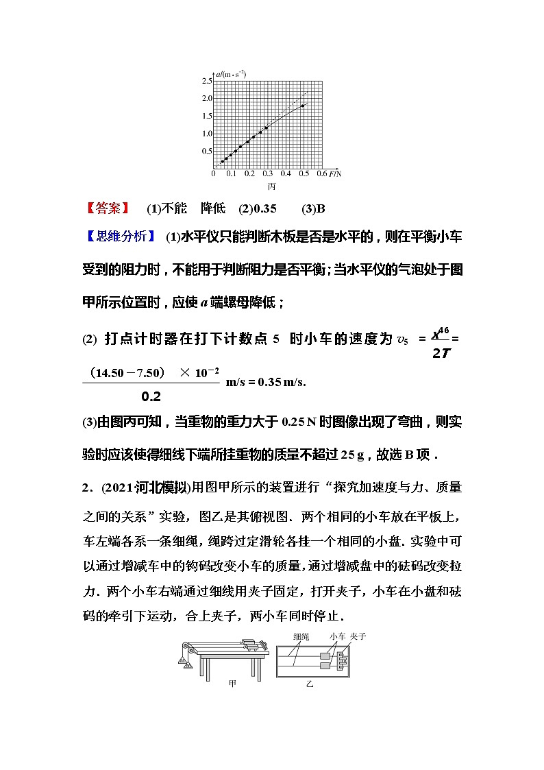 2023一轮复习课后速练15 3.4  实验：验证牛顿第二定律02