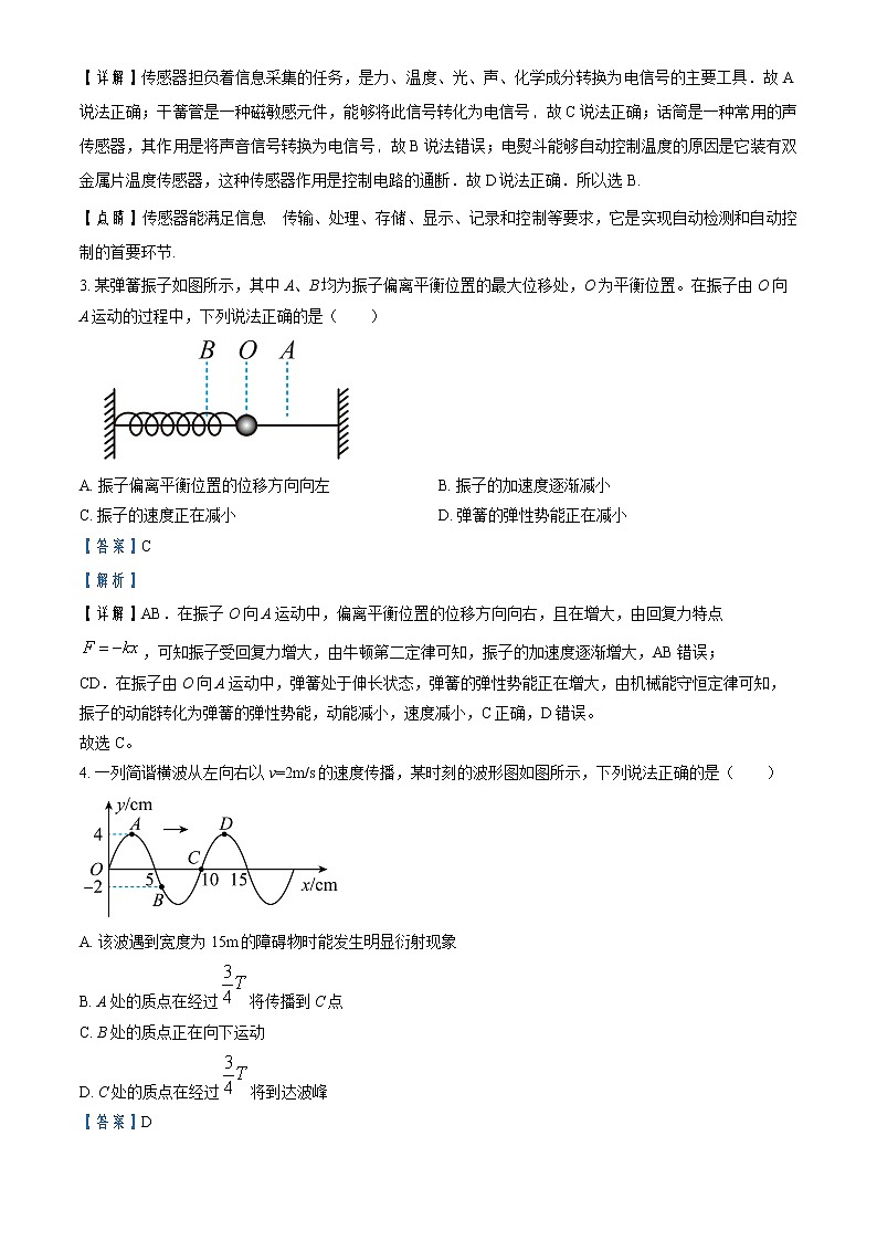 2021-2022学年四川省成都市东部新区高二下学期期中考试物理试题 （解析版）第2页