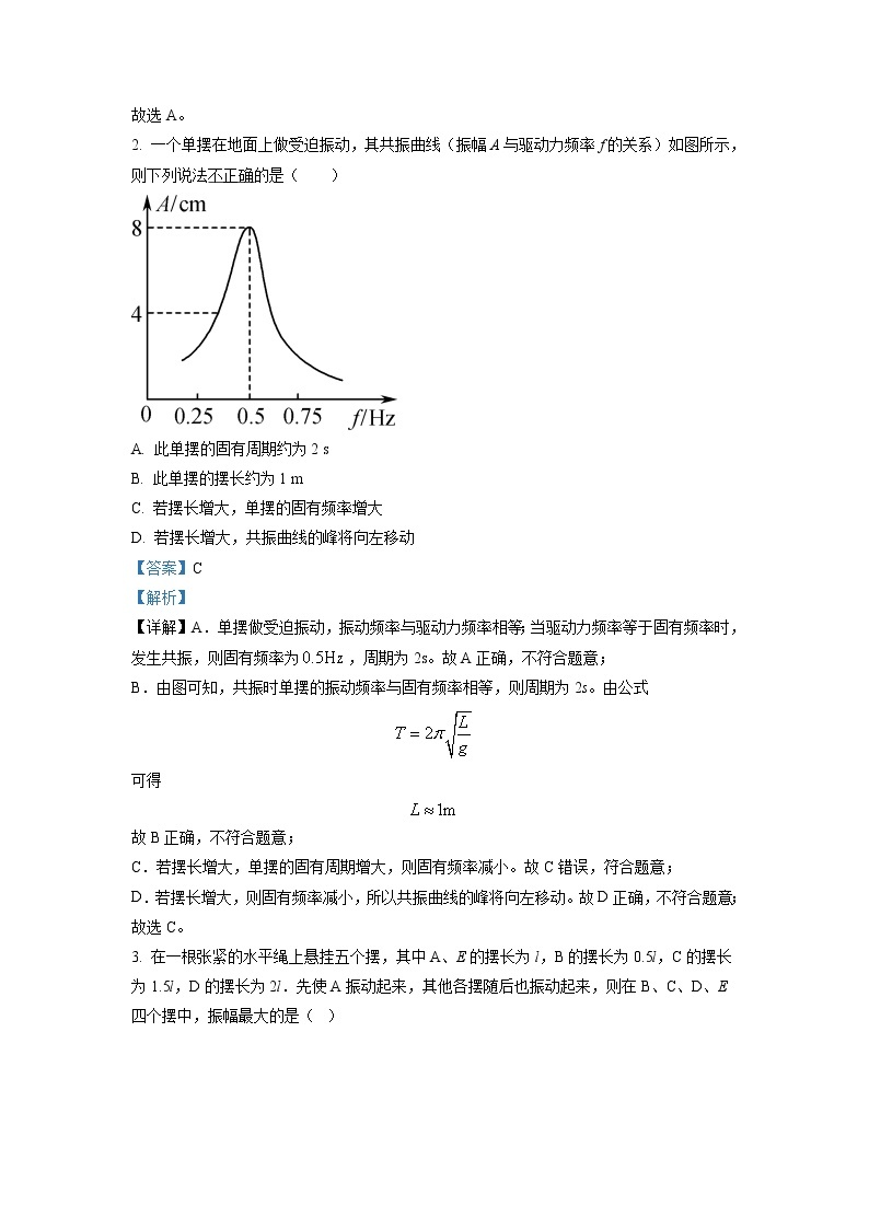 2021-2022学年重庆市万州第二高级中学高二下学期6月第一次质量检测物理试题 （解析版）02
