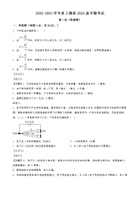 2022-2023学年四川省雅安中学高二上学期期中考试物理试题  （解析版）